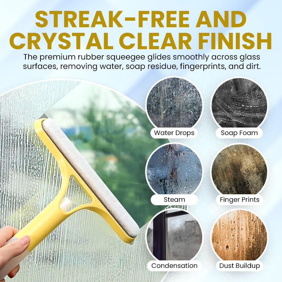 🪟3-in-1 Window Cleaner💦with Built-in Spray Bottle✨Crystal-Clear Glass in Seconds — No Streaks, No Hassle.