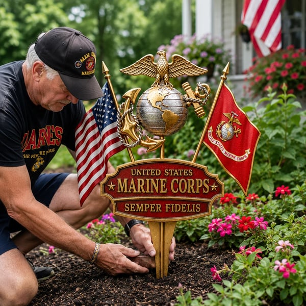 🎖️US Military Branch Tribute Garden Stake Collection