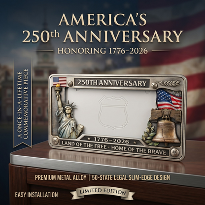 🔥🦅250th Anniversary Commemorative License Plate Frame