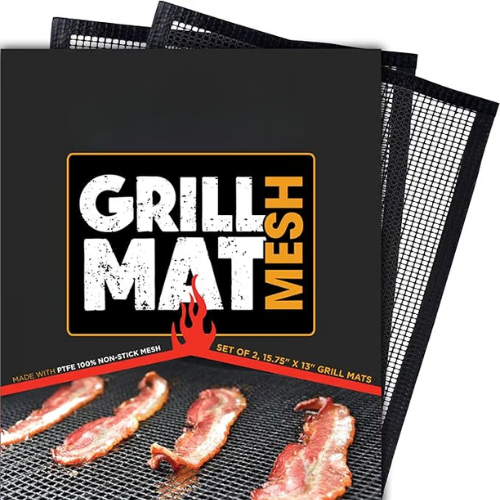 🥩Non-Stick Mesh Grill Mat - Stop Losing Food to the Flames!