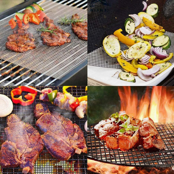 🥩Non-Stick Mesh Grill Mat - Stop Losing Food to the Flames!