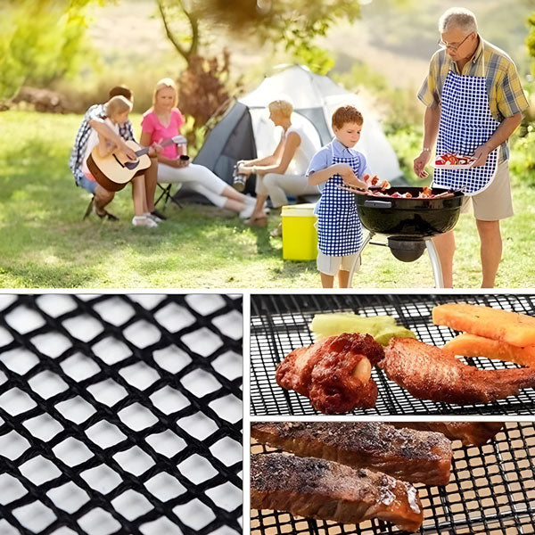 🥩Non-Stick Mesh Grill Mat - Stop Losing Food to the Flames!