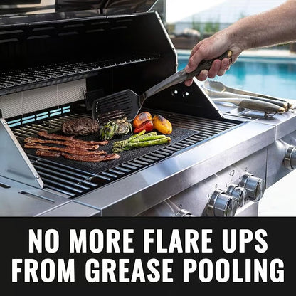 🥩Non-Stick Mesh Grill Mat - Stop Losing Food to the Flames!