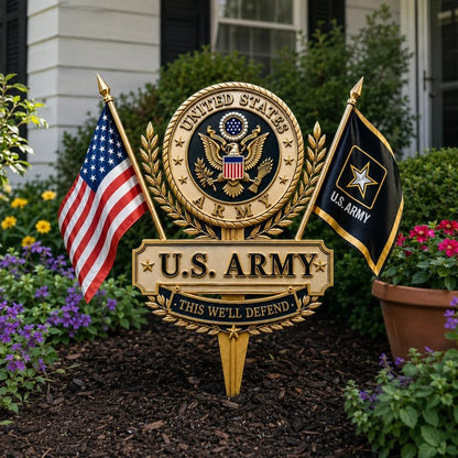 🎖️US Military Branch Tribute Garden Stake Collection