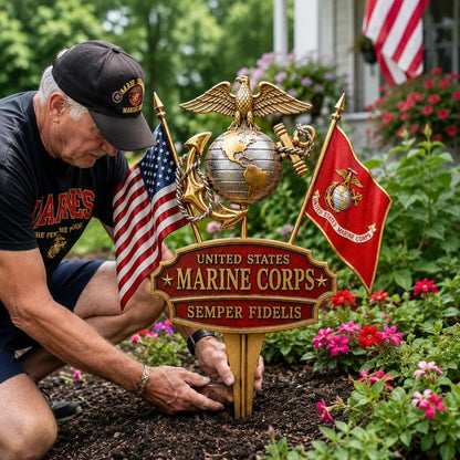 🎖️US Military Branch Tribute Garden Stake Collection