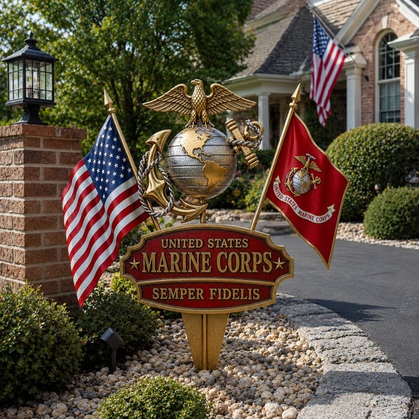 🎖️US Military Branch Tribute Garden Stake Collection