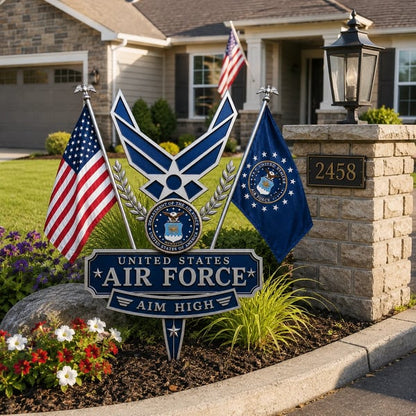 🎖️US Military Branch Tribute Garden Stake Collection