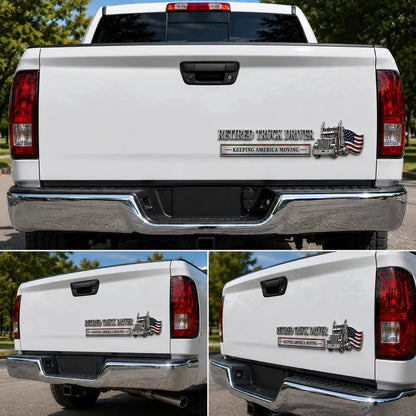 🚚 Retired Truck Driver Car Emblem Badge