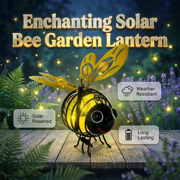 🌙🍃🪴Hanging Solar Bee Light – Warm Amber Glow 🌞🌜