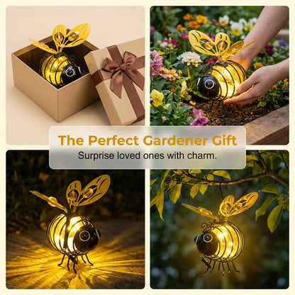 🌙🍃🪴Hanging Solar Bee Light – Warm Amber Glow 🌞🌜